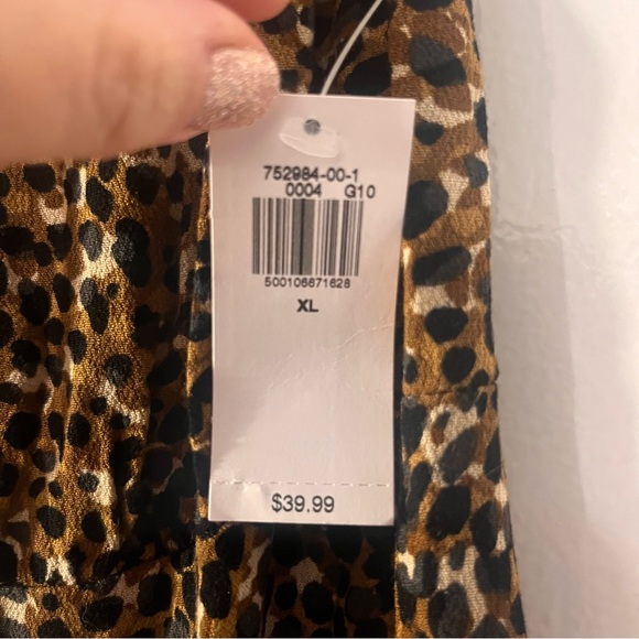 [NEW] OLD NAVY Leopard Print Scoop neck Sleeveless Midi Knit Dress: Sz XL - Picture 5 of 6